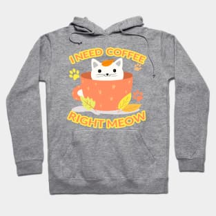 Cats Drinking Coffee - A Funny Art That Will Make You Smile! Hoodie